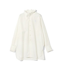 Frill Stand Collar Shirt［RV1036］White【2025AW】