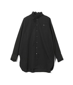 Frill Stand Collar Shirt［RV1036］Black【2025AW】【SOLDOUT】