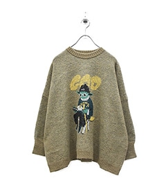 GOD Only Knows Knit Sweater［BSD25AW-08］MOSS【2025AW】