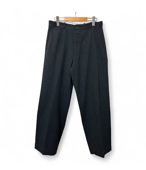 BLACK TWILL TROUSERS［BA-ASE-001］【2025AW】