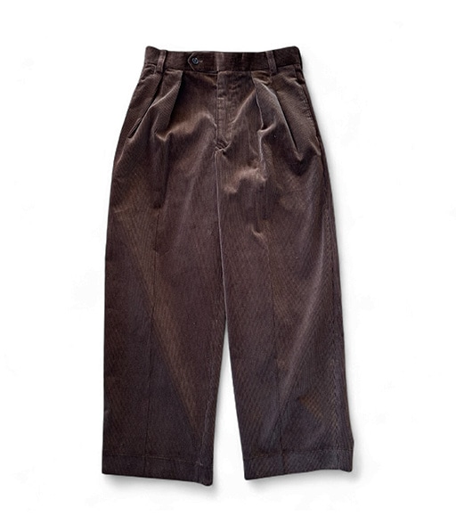 CORDUROY 2TUCK WIDE TROUSERS［25W-BIS-PT12M］【2025AW】