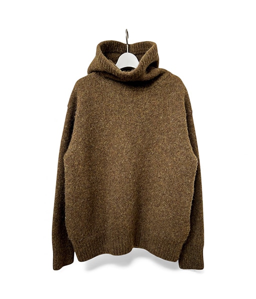 BRUSHED YAK/SHETLAND WOOL Hoodie Balaclava［1243015］【2024AW】