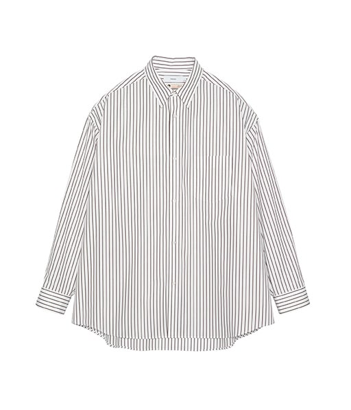 SIDOGRAS Stripe L/S Oversized Regular Collar Shirt［GM254-50025STB］【2025AW】