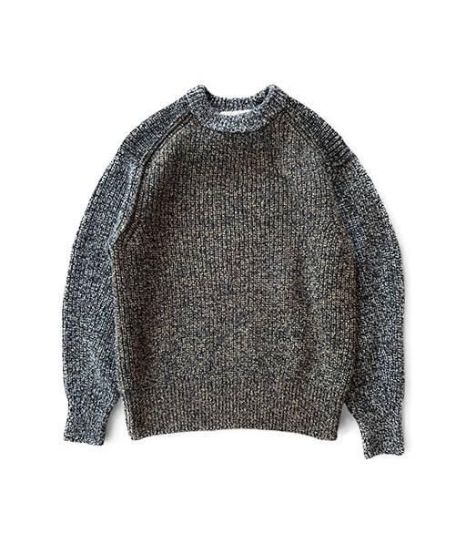 Brushed Yak/Shetland wool crew neck sweater［1253016］【2025AW】