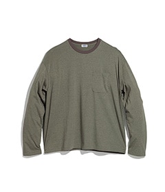《会員限定SALE》LONG SLEEVE POCKET TEE SHIRT［015FD252005］KHAKI【2025AW】