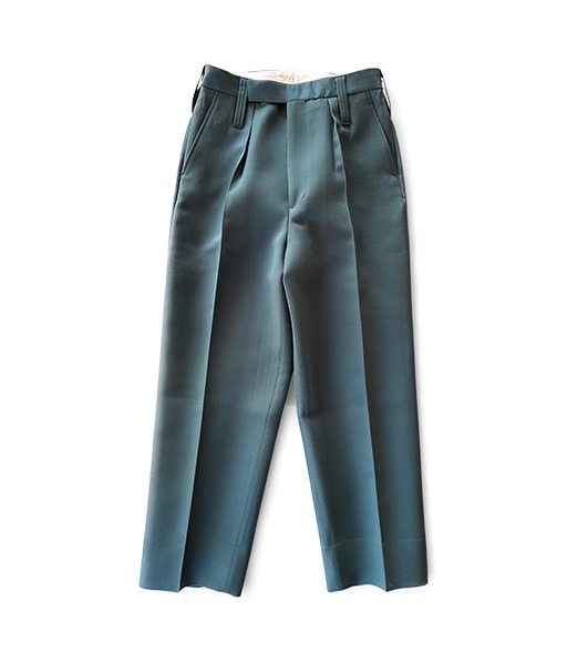 《SALE》HEAVY WOOL ＆ SILK 1-TUCK WIDE TAPERED SLACKS［IT25S061］