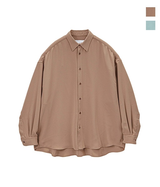 Satin Oversized Regular Collar Shirt［GL261-50077C］【2026SS】