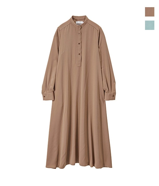 Satin Band Collar Dress［GL261-60074C］【2026SS】