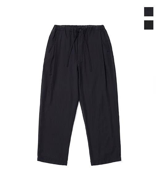 WASHED WOOL SILK TWILL DRAWSTRING PANTS［UPT76-LA231-A］【2026SS】