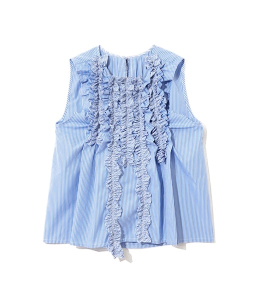 Sleeveless Frill Shirt - Stripe［SW1013］【2026SS】