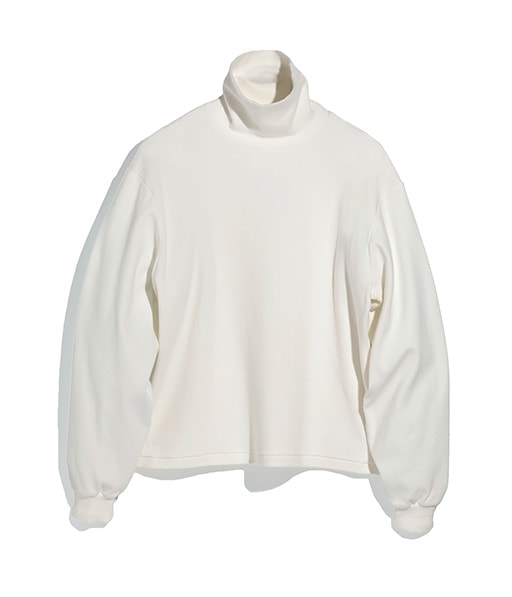 MOCK NECK LONG SLEEVE SHIRT【015FD261013】WHITE【2026SS】