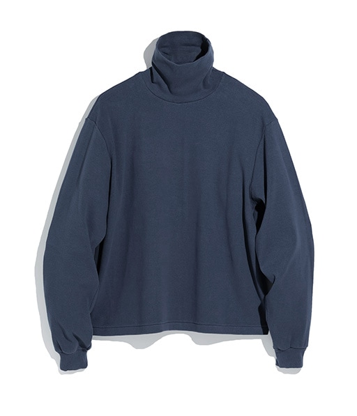 MOCK NECK LONG SLEEVE SHIRT【015FD261013】BLUE【2026SS】