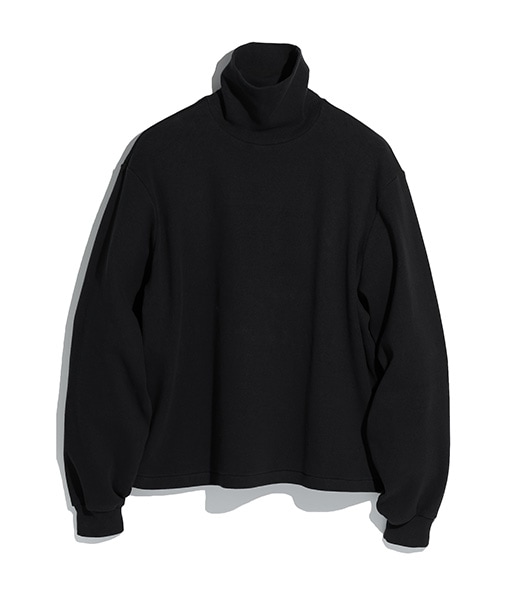 MOCK NECK LONG SLEEVE SHIRT【015FD261013】BLACK【2026SS】