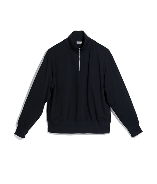 POLYESTER HALE ZIP LONG SLEEVE SHIRT【015FD261006】NAVY【2026SS】
