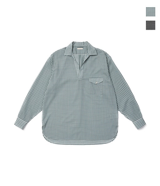 SUPER LIGHT WOOL CHECK SKIPPER SHIRT［USH66-LA237-B］【2026SS】