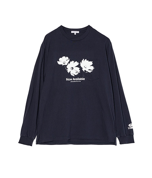 Printed Cross Crew Neck L/S Tshirt - Flower［SW136］【2026SS】