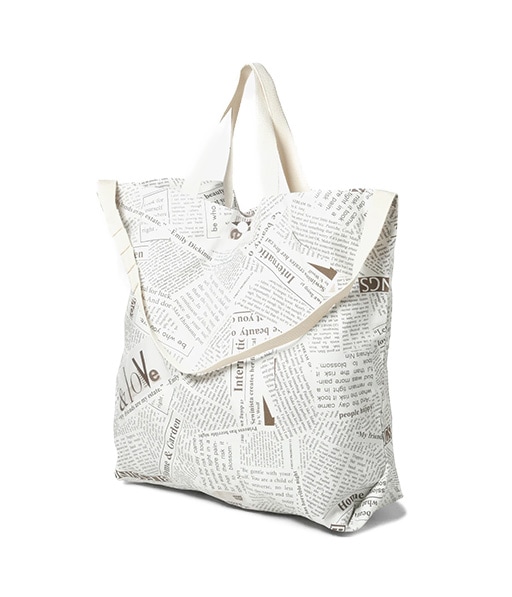Carry All Tote - Cotton Newspaper Print Canvas［SW441］【2026SS】
