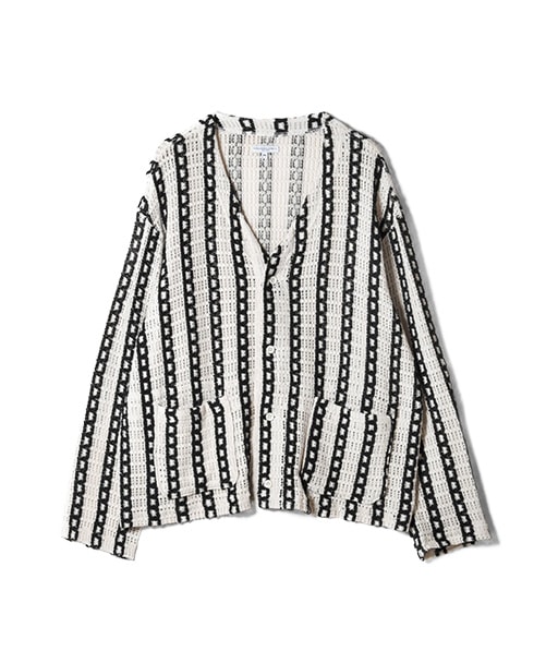 Knit Cardigan - Stripe CP Crochet［SW111］【2026SS】