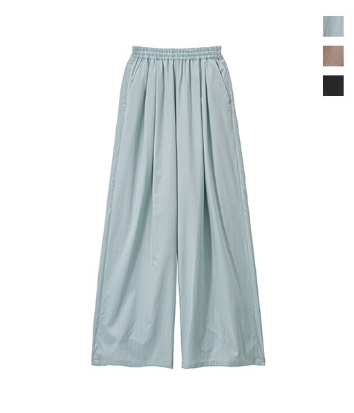 Silicon Poplin Two Tuck Easy Wide Pants［GL261-40187］【2026SS】