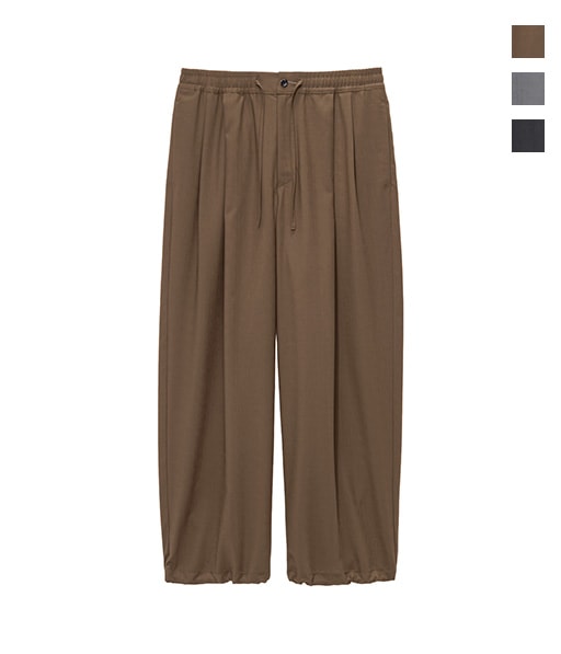 Wool Hopsack Drawstring Track Pants［GM263-40471］【2026AW】