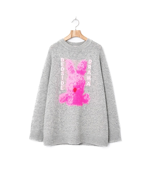 Pink Rabbit Wide Knit Sweater［BSD26AW-14］GREY【2026AW】【SOLDOUT】