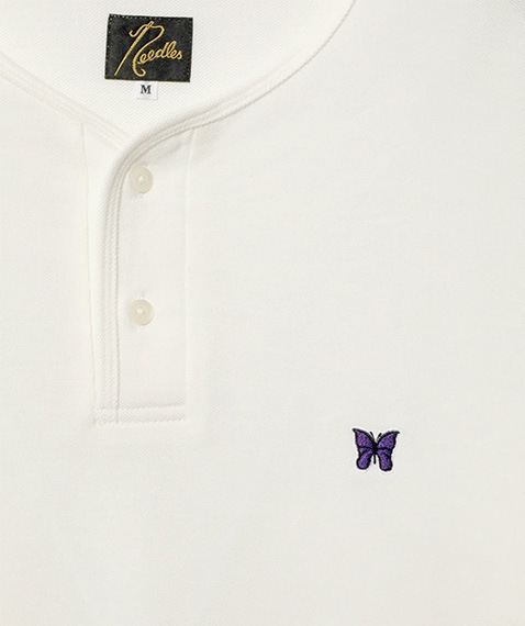 Henry Neck Tee - Cotton Pique［QV355］Off White【2025SS】【SOLDOUT】　