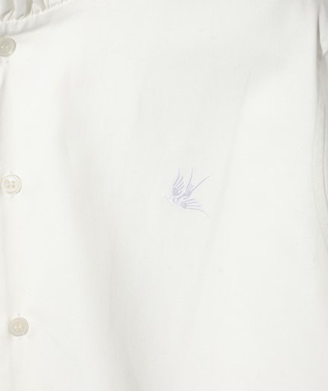 《SALE》Frill Stand Collar Shirt［RV1036］White【2025AW】