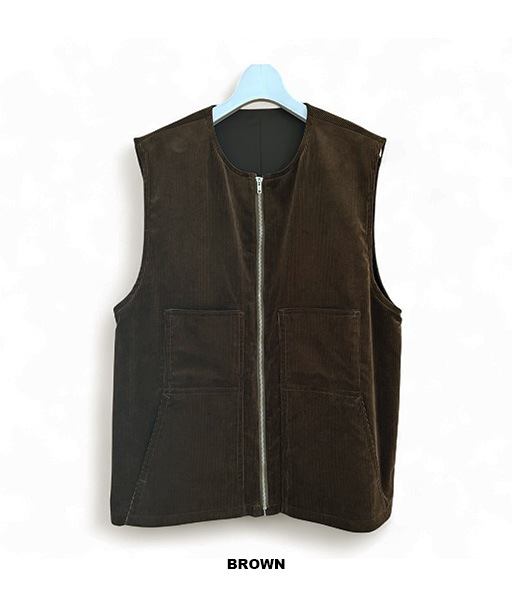 CORDUROY × WO/CA REVERSIBLE VEST［25W-BIS-VT21］【2025AW】