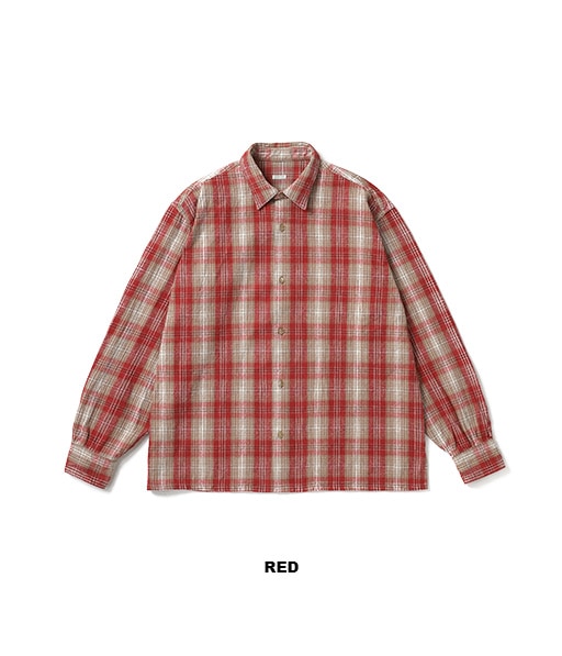さ*い様 Vintage Cotton Silk Nep Twill Check Vintage Cotton Silk Nep Twill Check Shirt［26SAP-02-06］【2026SS