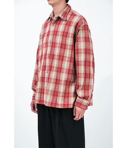 Vintage Cotton Silk Nep Twill Check Shirt［26SAP-02-06］【2026SS】【26STYLE1】【SOLDOUT】