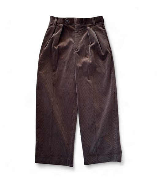 CORDUROY 2TUCK WIDE TROUSERS［25W-BIS-PT12M］【2025AW】
