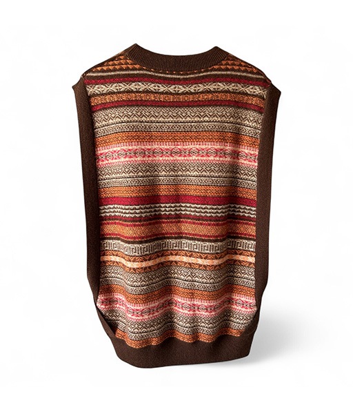 CASHMERE FAIRISLE MIDDLE VEST［25W-BIS-KN02L］【2025AW】