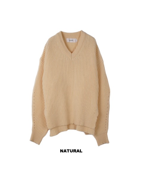 《SALE》5G RIDGE V-NECK KNIT PULLOVER［23WKN-#118L］