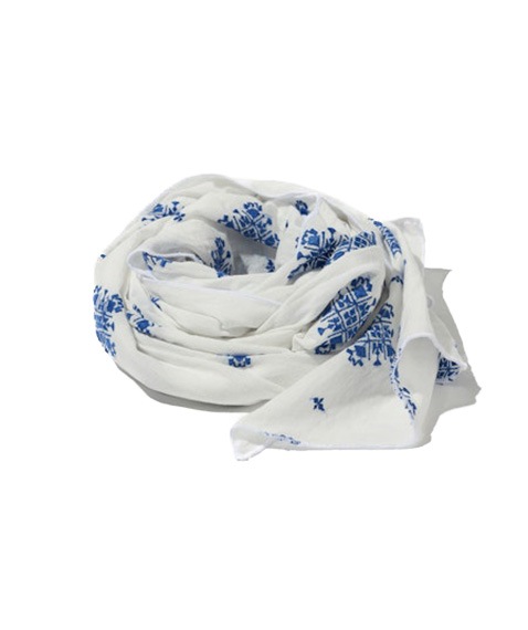Long Scarf - CP Crest Embroidery Sheeting［QT222］【2025SS】【SOLDOUT】