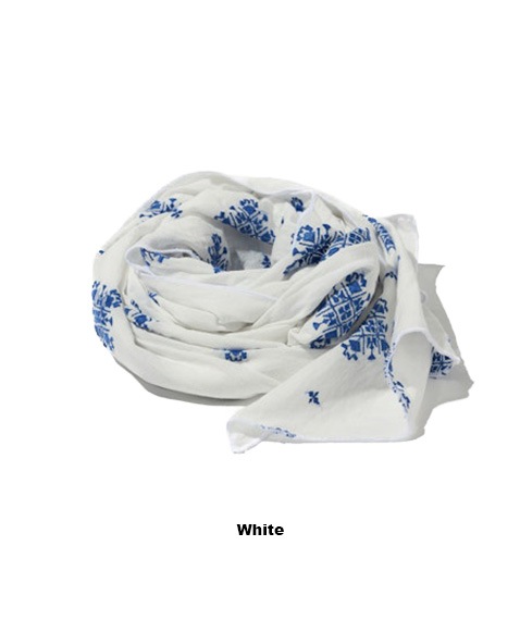 Long Scarf - CP Crest Embroidery Sheeting［QT222］【2025SS】【SOLDOUT】