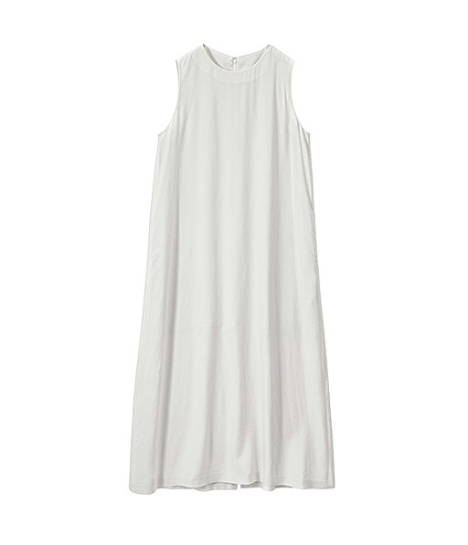 Viscose Cupro Back Satin Sleeveless Dress［GL261-60357］【2026SS】【SOLDOUT】