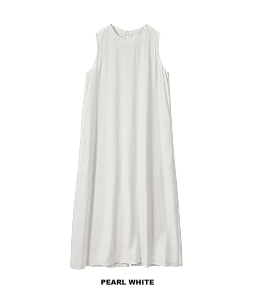 Viscose Cupro Back Satin Sleeveless Dress［GL261-60357］【2026SS】【SOLDOUT】