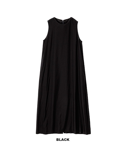 Viscose Cupro Back Satin Sleeveless Dress［GL261-60357］【2026SS】【SOLDOUT】