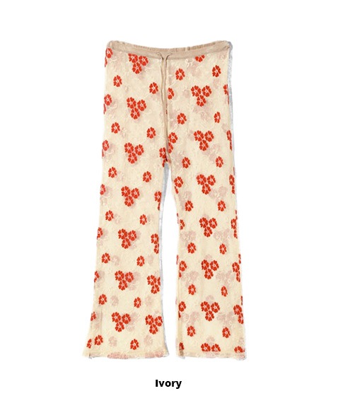 Slit Flare Pants - Flower Lace［RV1078］Ivory【2025AW】