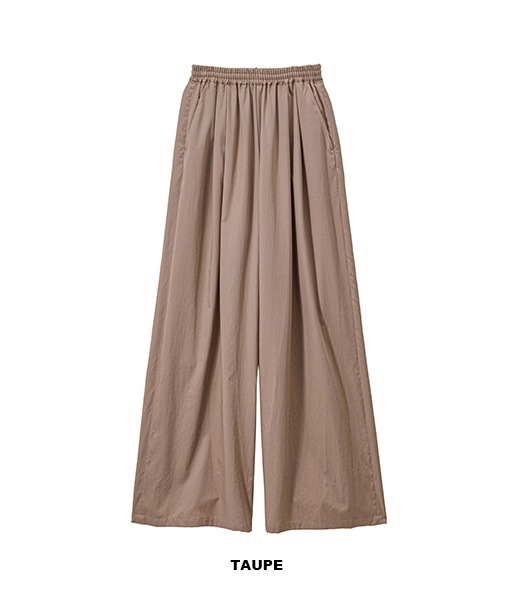 Silicon Poplin Two Tuck Easy Wide Pants［GL261-40187］【2026SS】