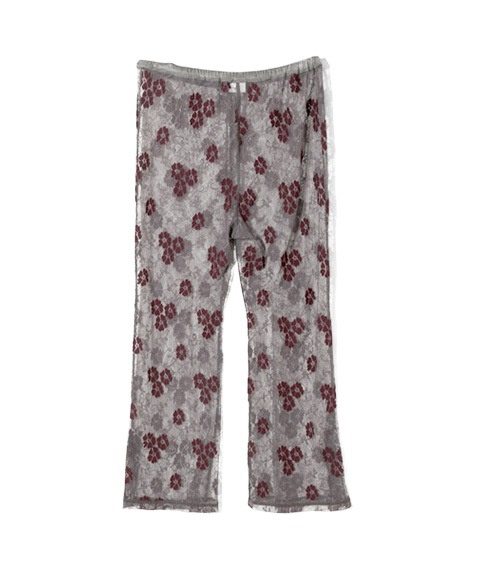 《SALE》Slit Flare Pants - Flower Lace［RV1078］Grey【2025AW】