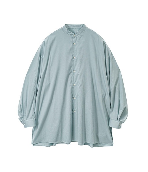 Silicon Poplin Deep Slit Band Collar Shirt［GL261-50184］【2026SS】