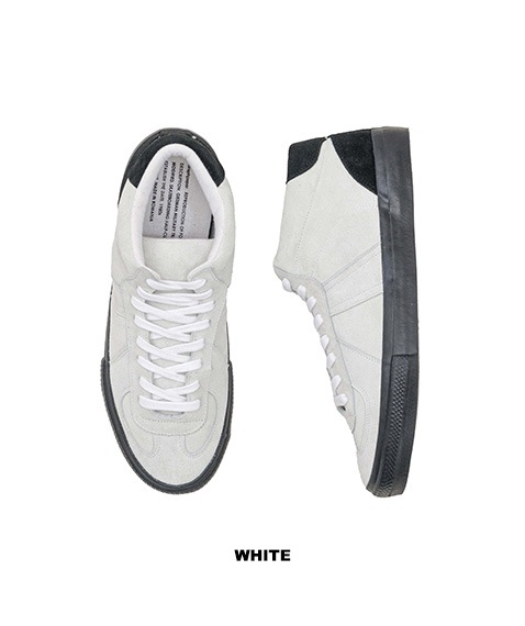 《SALE》REPRODUCTION OF FOUND For GP GERMAN MILITARY TRAINER/ MODIFIED. SKATEBOARDING HALF CUT［GU233-90260B］WHITE