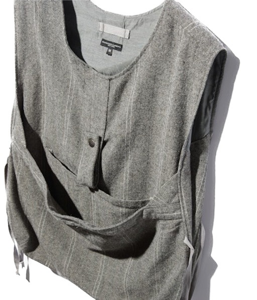 Newsboy Vest - Wool Striped HB［RV122］Lt.Grey【2025AW】