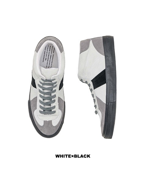 《SALE》REPRODUCTION OF FOUND For GP GERMAN MILITARY TRAINER/ MODIFIED. SKATEBOARDING HALF CUT［GU233-90260B］WHITE×BLACK