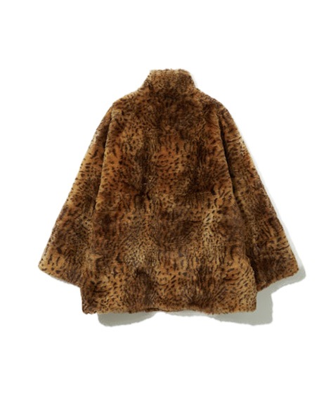 Eco Fur Stand Up Collar Coat - Leopard［PS1049］【2024AW】【SOLDOUT】