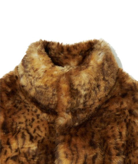 Eco Fur Stand Up Collar Coat - Leopard［PS1049］【2024AW】【SOLDOUT】