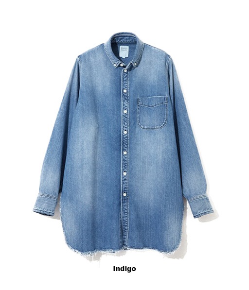 Button-down Shirt - Damaged Denim［SW1038］【2025AW】