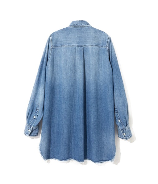 Button-down Shirt - Damaged Denim［SW1038］【2025AW】