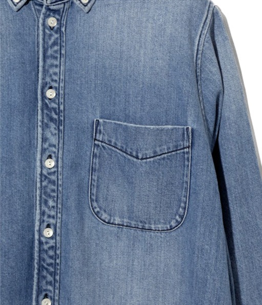 Button-down Shirt - Damaged Denim［SW1038］【2025AW】